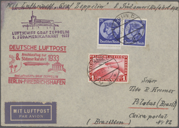 18107 Deutsches Reich - 3. Reich: 1933: 1 RM "Chicagofahrt" Mit Zusatzfrankatur Auf Brief Nach Brasilen Mi - Neufs