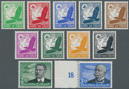 18137 Deutsches Reich - 3. Reich: 1934, Flugpostmarken, Taufrischer Satz In Der Seltenen Riffelung, Völlig - Unused Stamps