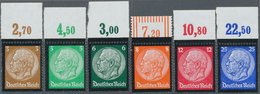 18145 Deutsches Reich - 3. Reich: 1934, 3 Pf. Bis 25 Pf. Hindenburg Mit Trauerrand, Ungefalteter Luxus-Obe - Ongebruikt