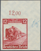 18162 Deutsches Reich - 3. Reich: 1935, 100 Jahre Deutsche Eisenbahn, Postfrische 12 Pfennig Braunrot UNGE - Unused Stamps