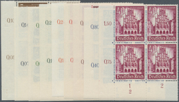 18196 Deutsches Reich - 3. Reich: 1940, WHW Bauwerke Als Tadellos Postfrischer Viererblocksatz Aus Der L.u - Unused Stamps