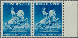 18199 Deutsches Reich - 3. Reich: Wiener Messe 25 Pfg. Randstück Mit Spuren Einer Anderen Marke (Generalgo - Unused Stamps