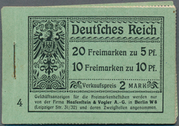 18221 Deutsches Reich - Markenheftchen: 1911, Germania Markenheftchen In GRÜN (Ordnungs-Nr. 4) Mit Origina - Postzegelboekjes