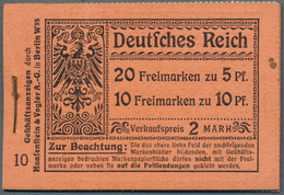 18222 Deutsches Reich - Markenheftchen: 1911, Germania Markenheftchen In ROSA (Ordnungs-Nr. 10) Mit Origin - Markenheftchen