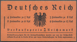 18231 Deutsches Reich - Markenheftchen: 1933, Markenheftchen ''Hindenburg'', Schwarz Auf Lachsrot, WZ-Waffel - Booklets