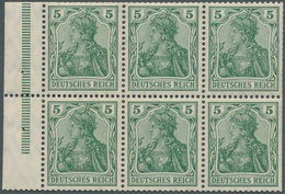 18234 Deutsches Reich - Markenheftchenblätter: 1910, Germania-Heftchenblatt 5 Pfg. Schwärzlichsmaragdgrün - Markenheftchen