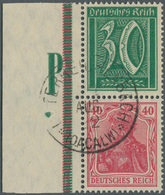 18241 Deutsches Reich - Zusammendrucke: 1921, Senkrechter Zusammendruck 30 Pfg. Ziffer/40 Pfg. Germania Ge - Zusammendrucke