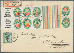 18249 Deutsches Reich - Zusammendrucke: 1929, Nothilfe-Zusammendrucke 5 Pfg. + Z + Z + 5 Pfg. (2) Und A1.1 - Se-Tenant