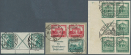 18251 Deutsches Reich - Zusammendrucke: 1930, 8 Pfg. + X + 8 Pfg. Nothilfe, Senkrechter Zusammendruck, Not - Zusammendrucke