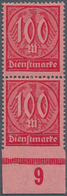 18263 Deutsches Reich - Dienstmarken: 1923, 100 M. Wertziffer, Lilarot Auf Mittelrötlichkarmin Unten Ungez - Dienstmarken