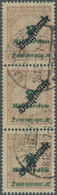 18266 Deutsches Reich - Dienstmarken: 1923, 2 Mrd. Schlangenaufdruck Im Gestempelten Senkrechten Dreierstr - Service