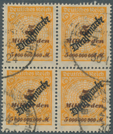 18267 Deutsches Reich - Dienstmarken: 1923, 5 Mrd. Rosettenausgabe Mit Schlangenförmigem Aufdruck Im Geste - Service