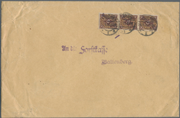 18277 Deutsches Reich - Dienst-Kontrollaufdrucke: 1923: WIESBADEN, 30 Mk, Zweifarbig Mit Aufdrucktype II I - Service