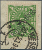 18278 Deutsches Reich - Dienst-Kontrollaufdrucke: 1922: WIESBADEN, 40 Mk, Kopfstehnder Aufdruck Der Type I - Dienstzegels