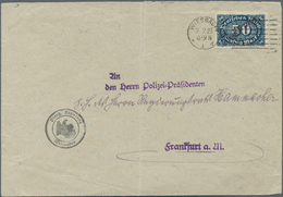 18279 Deutsches Reich - Dienst-Kontrollaufdrucke: 1923: WIESBADEN, Ziffer 50 Mk, Aufdrucktype III, Als Por - Service