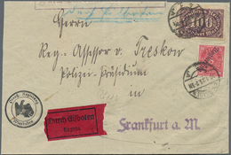 18281 Deutsches Reich - Dienst-Kontrollaufdrucke: 1923: WIESBADEN, 100 Mk Wz. Rauten In Aufdrucktype III I - Service