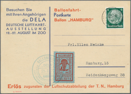 18284 Deutsches Reich - Halbamtliche Flugmarken: 1933, DELA-Ballonpost, Alle Drei Vignetten Je Auf Entspre - Luchtpost & Zeppelin