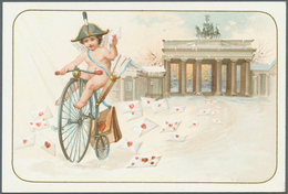 18291 Deutsches Reich - Privatpost (Stadtpost): BERLIN, Packetfahrt. Neujahrsumschlag (1890) 10 Pf Hellbra - Private & Local Mails