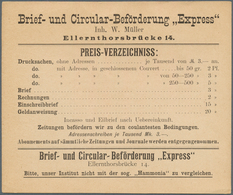 18304 Deutsches Reich - Privatpost (Stadtpost): HAMBURG, Briefbeförderung Express. PREIS-VERZEICHNIS Der M - Privatpost