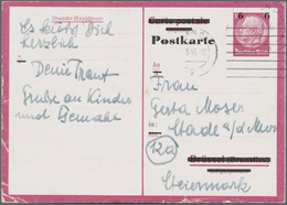 18324 Deutsches Reich - Ganzsachen: 1944. Überdruckte Fremdarbeiterkarte 6 Pf Auf 15 Pf, Kreidekarton, Ab - Other & Unclassified