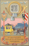 18337 Deutsches Reich - Privatganzsachen: 1921/1943, "27. Dt. Philat.-Tag Nürnberg 1921" SoStpl. Auf Ansic - Andere & Zonder Classificatie