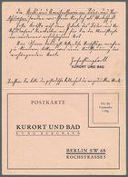 18338 Deutsches Reich - Privatganzsachen: 1926. Doppelkarte 3/0 Pf Reichsadler "Kurort Und Bad / Kuno Berg - Autres & Non Classés