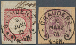 18355 Deutsches Reich - Hufeisenstempel: GRAUDENZ, Zentrische Ideal-Hufeisenstempel Auf Briefstücken Mit G - Frankeermachines (EMA)