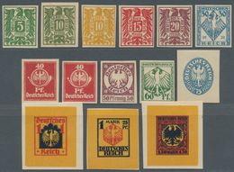 18366 Deutsches Reich - Besonderheiten: 1918 Ca., Komplette Serie Von 12 Essays Sowie Zusätzlich Die Werte - Sonstige & Ohne Zuordnung