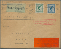 18370 Deutsches Reich - Besonderheiten: 1926 FLUGPOST: Brief Zum Erstflug Fürth-Stuttgart-Basel Am 12.4.19 - Other & Unclassified