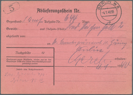 18380 Deutsches Reich - Besonderheiten: 1940, Drei Rückscheine/Ablieferungsscheine Jeweils Adressiert An " - Andere & Zonder Classificatie