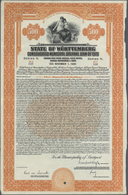 18384 Heimat: Baden-Württemberg: 1925: State Of Württemberg, Consolidated Municipal External Loan Of 1925. - Sonstige & Ohne Zuordnung