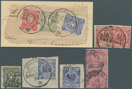 18401 Deutsche Post In China - Vorläufer: 1886/1902, KAISERLICH DEUTSCHE POSTAGENTUR SHANGHAI Auf Marke, B - Chine (bureaux)