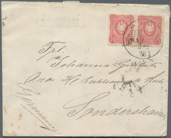 18402 Deutsche Post In China - Vorläufer: 1888. Brief Von "Shanghai 2.6.88" Mit Waagr. Paar 10 Pfg Adler N - Chine (bureaux)