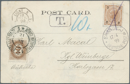 18456 Deutsche Post In China - Besonderheiten: 1899 (17.4.), 2 Kreuzer Franz Josef Mit Fremdentwertung "SH - China (kantoren)