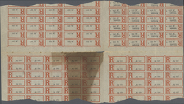 18462 Deutsche Post In China - Besonderheiten: R-Zettel Shanghai Hauptteil Von Großdruckbogen Mit R-Zettel - Deutsche Post In China
