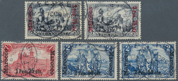 18471 Deutsche Post In Marokko: 1903/1905. Lot Von 5 Aufdruckwerten, Sauber Gestempelt, Mi-Nrn 16II, 17II/ - Morocco (offices)