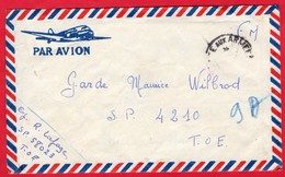 -- PAR AVION - LETTRE EN F.M. Du TONKIN  Vers SAÏGON - S.P 4.210 - T.O.E. -- - Guerre D'Indochine / Viêt-Nam