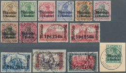 18476 Deutsche Post In Marokko: 1905, Freimarken Ohne Wasserzeichen Mit Aufdruck ''MAROCCO'' Tadelloser Satz - Maroc (bureaux)