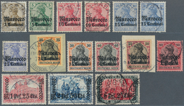 18478 Deutsche Post In Marokko: 1905, Freimarken Komplett Mit Wz., Dabei Mi.Nr.: 36 In Zwei Und Mi.Nr.: 37 - Deutsche Post In Marokko