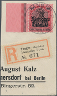 18482 Deutsche Post In Marokko: 1911, 1 P Auf 80 Pf. Germania Vom Linken Seitenrand, Tadellose Marke Auf B - Marokko (kantoren)