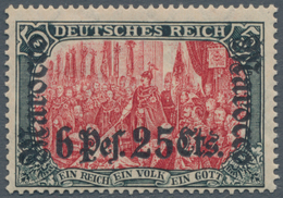 18484 Deutsche Post In Marokko: 1906, Tadellos Postfrischer Höchstwert Der "cc"-Ausgabe Mit Wz, Mi. 420,- - Maroc (bureaux)