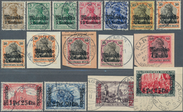 18486 Deutsche Post In Marokko: 1911: 3 C. - 6,25 Pes., "kk", Frakturschrift Mit WZ, Gestempelter Luxussat - Maroc (bureaux)