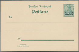 18489 Deutsche Post In Marokko - Ganzsachen: 1902 Aufdruck-Probedrucke Aufdruck "Marocco" Und Wertangabe M - Deutsche Post In Marokko