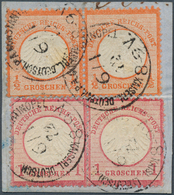 18497 Deutsche Post In Der Türkei - Vorläufer: 1872: Kleiner Schild 1/2 Und 1 Gr. JE IM PAAR Auf Sauberem - Turquie (bureaux)