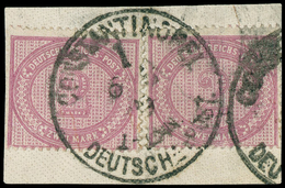 18501 Deutsche Post In Der Türkei - Vorläufer: V 37 D (2), Zweimal 2 Mk. Lebhaftgraulila, Normal Gezähnt, - Turquie (bureaux)