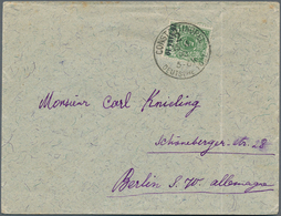 18513 Deutsche Post In Der Türkei: 1889: 10 Para Auf 5 Pfg Grün, Erstauflage, Als Einzelfrankatur Auf Port - Turkey (offices)