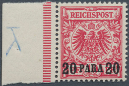 18514 Deutsche Post In Der Türkei: 1899, 20 PA. Auf 10 Pfg. Krone/Adler Dunkelrosa(rot) Gelblichorange Qua - Turquie (bureaux)