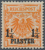 18518 Deutsche Post In Der Türkei: 1890, 1¼ Piaster Auf 25 Pfg. Dunkelorange. Die Marke Ist Farbfrisch, Gu - Turkey (offices)