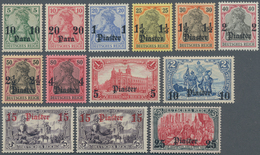 18524 Deutsche Post In Der Türkei: 1905, 10 Pa. Bis 25 Pia Aufdruck Auf Deutsches Reich O. WZ Als Sauber U - Deutsche Post In Der Türkei