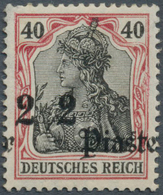 18531 Deutsche Post In Der Türkei: 1905, 2 Piaster Auf 40 Pfg., Aufdruckfehler Seitlich Stark Verschobener - Turquie (bureaux)